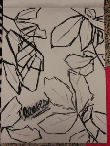 Geometric Leaves — Created using charcoal