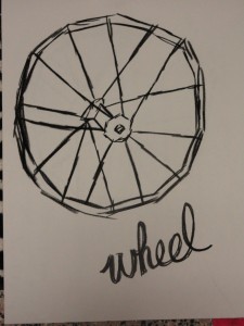 Geometric Wheel — Created using charcoal