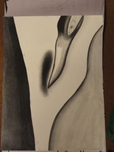 Fabric — Created using charcoal