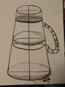 Cross Contour — Created using charcoal