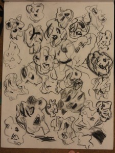 Popcorn/Texture — Created using charcoal