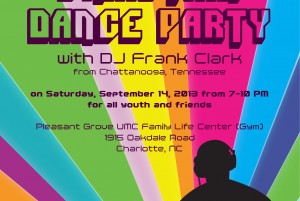 Christian Dance Party poster — Created for Pleasant Grove United Methodist Church