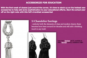 Accessorize for Education web page — Created for niNe. magazine