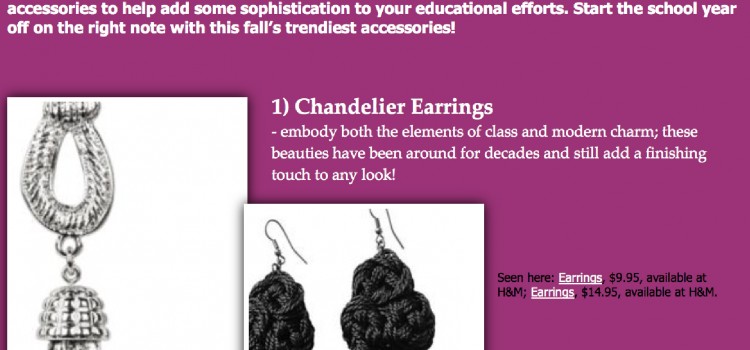 Accessorize for Education web page