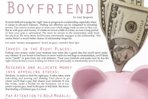 Budget a Boyfriend magazine page — Created for niNe. magazine