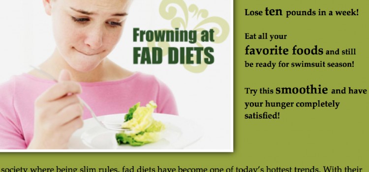 Frowning at Fad Diets web page