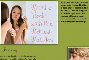 Hit the Books with the Hottest Hairdos web page — Created for niNe. magazine