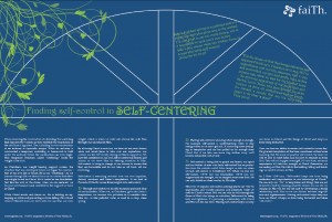Self-Centering magazine spread — Created for niNe. magazine