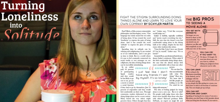 Turning Loneliness into Solitude magazine pages Turning Loneliness into Solitude magazine pages