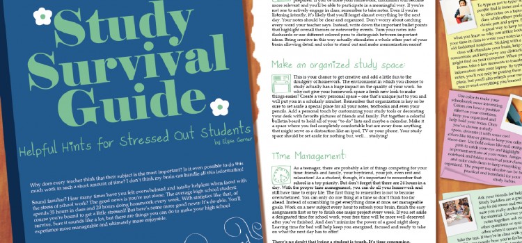 Study Survival Guide magazine spread Study Survival Guide magazine spread